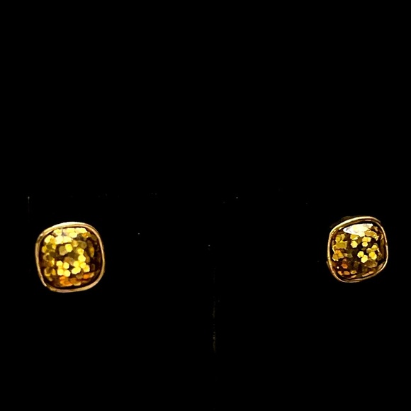 Vintage Roman Metallic Post Earrings - Picture 1 of 4